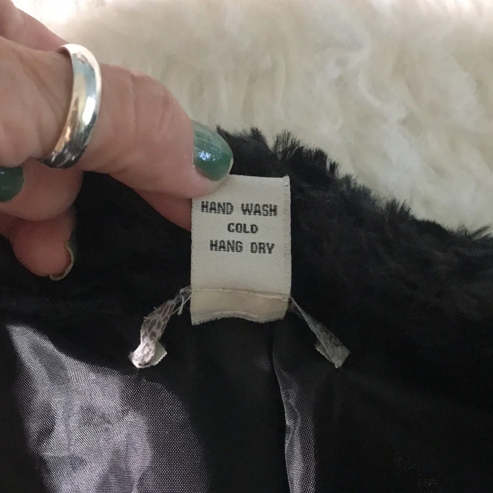 Poetry Plush Faux Fur Black Shrug Cape-let S